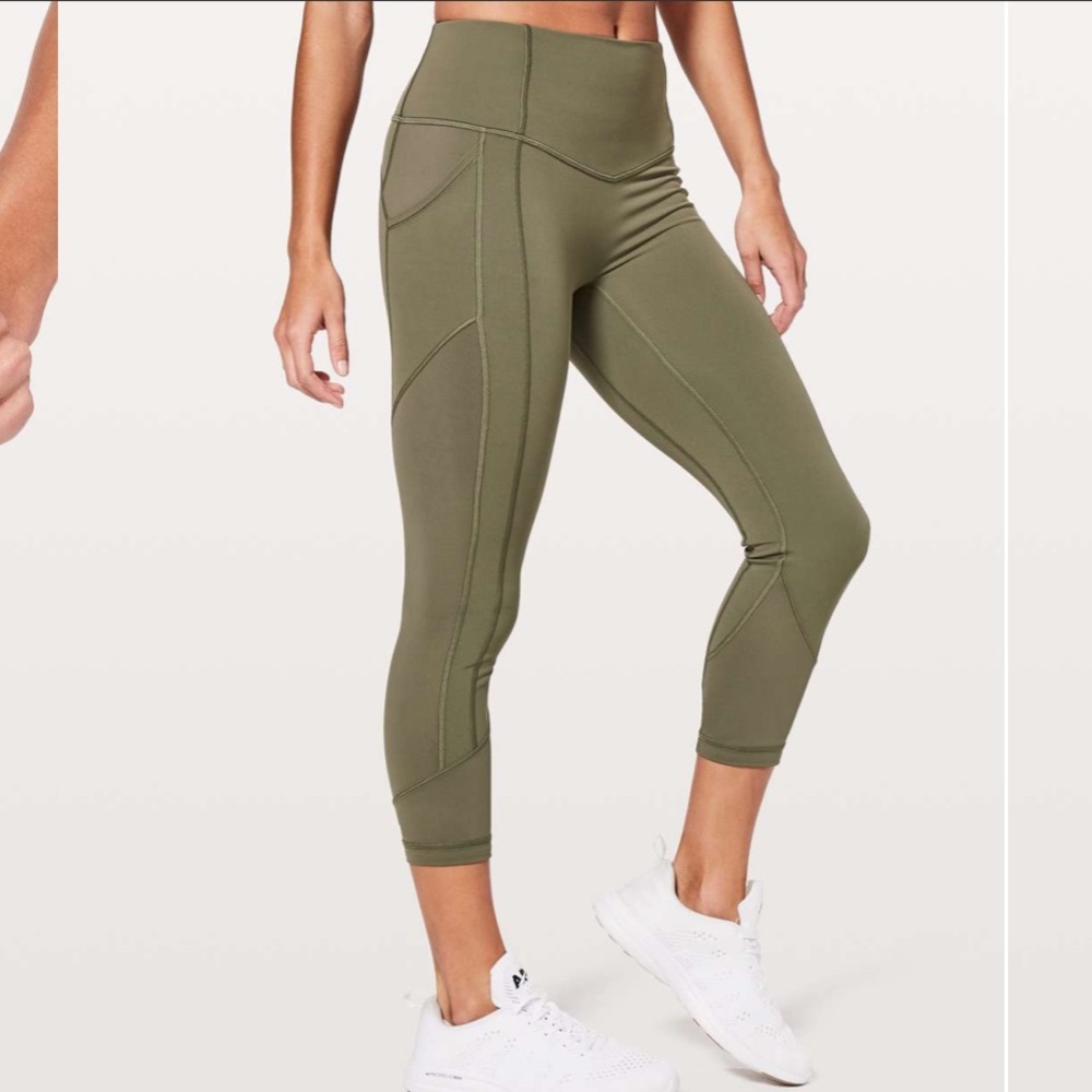Lululemon All the Right Places high rise crop 23” sage size 6